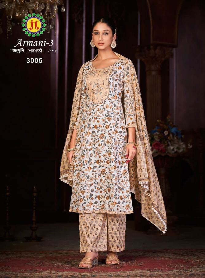 Jt Armani Vol 3 Premium Slub Dress Material Catalog
